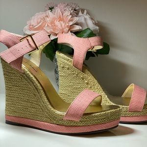 👡🌸🎀 Baby Pink Wedge Sandals 🎀🌸👡